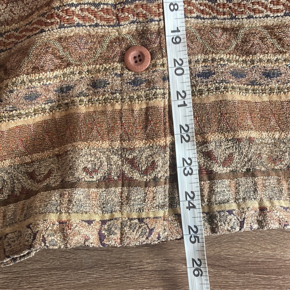 Vintage Gotcha Covered Women’s XL Tapestry Blazer Jacket Neutral Brown 90s - Picture 8 of 9